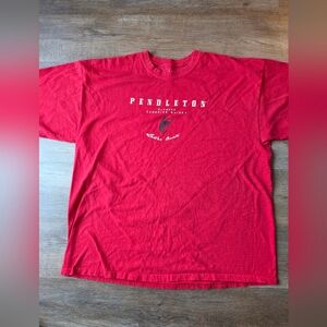 Pendleton Blended Canadian Whisky Let'er Buck Red Shirt Mens size XL